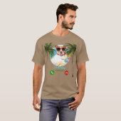 Funny Dog auf UrlaubCute Dog Holiday Retro T-Shirt (Vorne ganz)