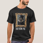 Funny Dog Bah Hum Pug Christmas Pet Holiday Photo T-Shirt (Vorderseite)