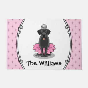 Funny Dog Ballett Princess Black Lab Retriever Fußmatte