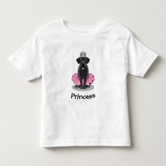 Funny Dog Ballett Princess Black Lab Retriever Kleinkind T-shirt (Vorderseite)