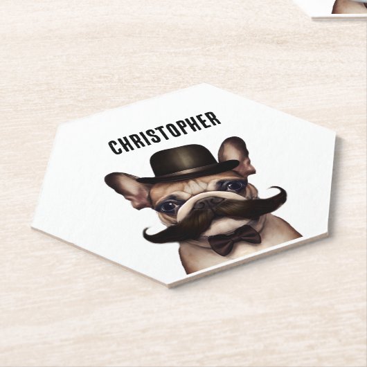 Funny Dog Barkeep Custom Untersetzer (angewinkelt)