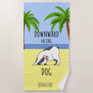 Funny Dog Beach Yoga Strandtuch