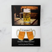 Funny Dog Beer Geburtstags Grußkarte Karte (Innenseite)