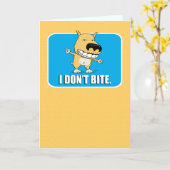 Funny Dog beißt nicht Karte (Gelbe Blume)