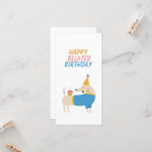 Funny Dog Belated Geburtstag Karte (Vorderseite/Rückseite Beispiel)