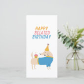 Funny Dog Belated Geburtstag Karte (Stehend Vorderseite)