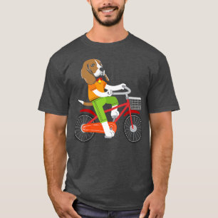 Funny Dog Biking Cycling Beagle T-Shirt
