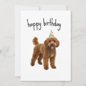 Funny Dog Birthday Card - Poodle Mama oder Vater G Einladung (Vorderseite)