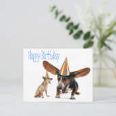 Funny Dog Birthday Postkarte (Stehend Vorderseite)