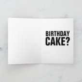 FUNNY DOG BIRTHDAY, SMELL BIRTHDAY CAKE? CARD KARTE (Innenseite)