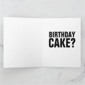 FUNNY DOG BIRTHDAY, SMELL BIRTHDAY CAKE? CARD KARTE (Innenseite)
