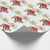 Funny Dog Biting Weihnachten Geschenkpapier (Ecke)