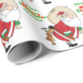 Funny Dog Biting Weihnachten Geschenkpapier (Rolleneckpunkt)