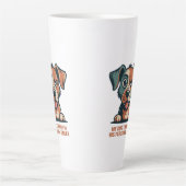 Funny Dog Butler Quote Illustration Milchtasse (Vorderseite)