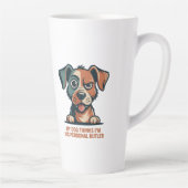 Funny Dog Butler Quote Illustration Milchtasse (Rechts)