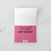 Funny Dog Caller Happy Birthday Card Karte (Innenseite)