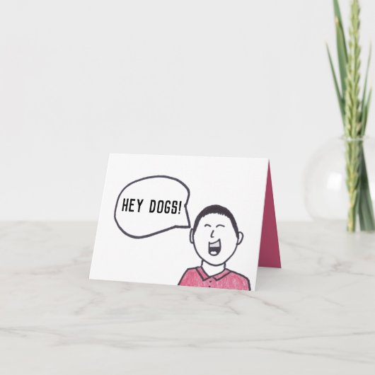 Funny Dog Caller Happy Birthday Card Karte (Vorderseite)