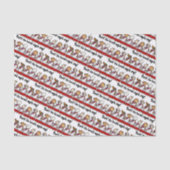 Funny Dog Choir Bark! Xmas Carol Pun Cartoon Seidenpapier (Vorderseite)