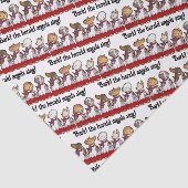 Funny Dog Choir Bark! Xmas Carol Pun Cartoon Seidenpapier (Ausschnitt)