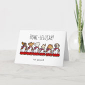 Funny Dog Choir Passed Test Or Exam Cartoon Karte (Vorderseite)