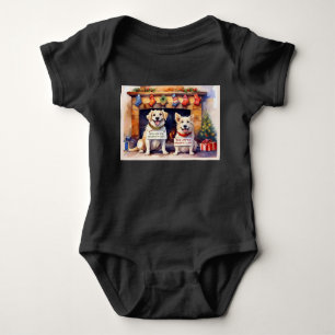 Funny Dog Christmas Baby Bodysuit Strampler