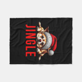 Funny Dog Christmas Chihuahua Premium Tri-blend Fleecedecke (Vorderseite (Horizontal))