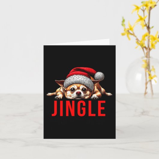 Funny Dog Christmas Chihuahua Premium Tri-blend  Karte (Gelbe Blume)