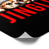 Funny Dog Christmas Chihuahua Premium Tri-blend Poster (Ecke)