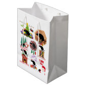 Funny Dog Christmas Holiday Humor from  Mittlere Geschenktüte (Vorderseite Schrägansicht)