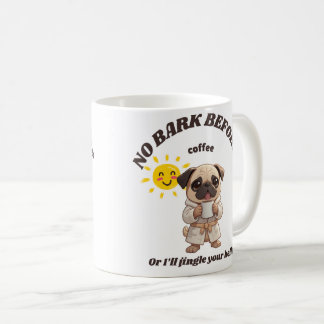 Funny Dog Christmas Mug – No Bark Before Coffe Kaffeetasse
