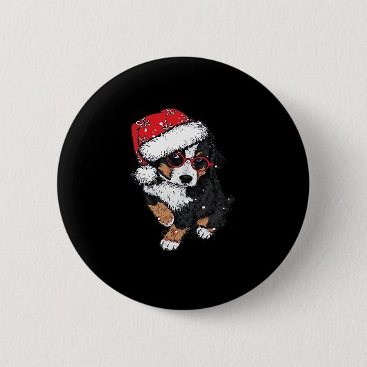 Funny Dog Christmas Pajamas Geschenk für Hunde Lie Button (Vorderseite)