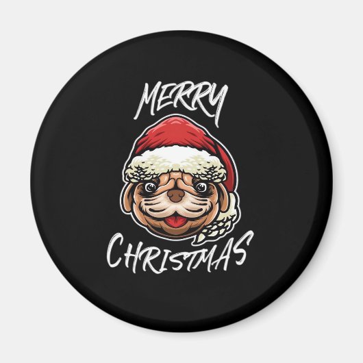 Funny Dog Christmas Pajamas Geschenk für Hunde Lie Magnet (Vorne)