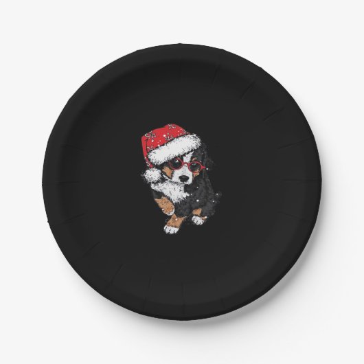 Funny Dog Christmas Pajamas Geschenk für Hunde Lie Pappteller (Vorderseite)