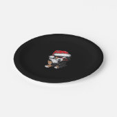 Funny Dog Christmas Pajamas Geschenk für Hunde Lie Pappteller (Schrägansicht)