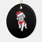 Funny Dog Christmas Pajamas Gift for Dog Lovers Wo Keramik Ornament (Links)