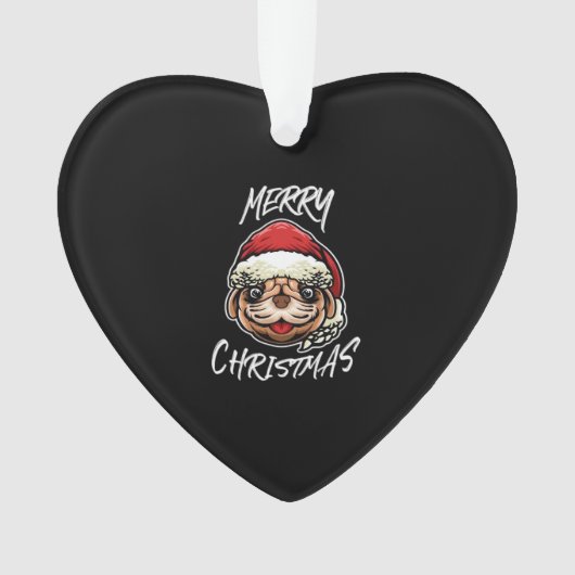 Funny Dog Christmas Pajamas Gift for Dog Lovers Wo Ornament (Vorderseite)