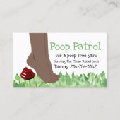 Funny Dog Clean Up Business Card Visitenkarte (Vorderseite)
