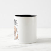 Funny Dog & Coffee Quote Mug Zweifarbige Tasse (Mittel)