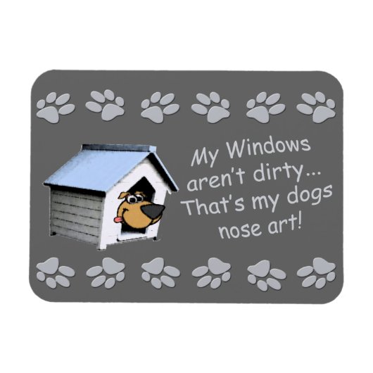 Funny Dog Comic - Nose Art Magnet (Horizontal)