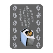 Funny Dog Comic - Nose Art Magnet (Vertikal)