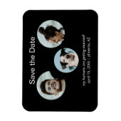 Funny Dog & Couple Foto Wedding Save the Date Magnet (Vertikal)