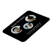 Funny Dog & Couple Foto Wedding Save the Date Magnet (Linke Seite)