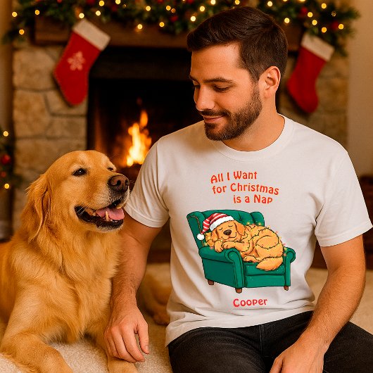 Funny Dog Cute Labrador Christmas Personalized  T-Shirt