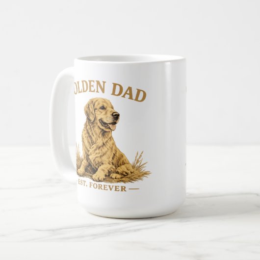 Funny Dog Dad Gift Kaffeetasse (Vorderseite Links)