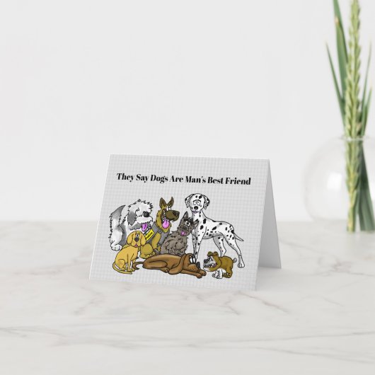 Funny Dog Day Grußkarte Karte (Vorderseite)