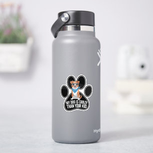 Funny Dog Design: 'Mein Hund ist Cool als dein Kin Aufkleber