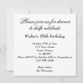 Funny Dog Dinner Einladung, Hund Geburtstag Einladung (Rückseite)