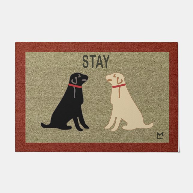 Funny Dog Doormat, Geschenk für Hund Lover Willkom Fußmatte (Vorderseite)