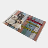 Funny dog doormat, Welcome doormat Fußmatte (Schrägansicht)