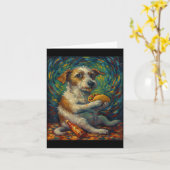 Funny Dog Eating Taco Graphic Art Design Karte (Gelbe Blume)